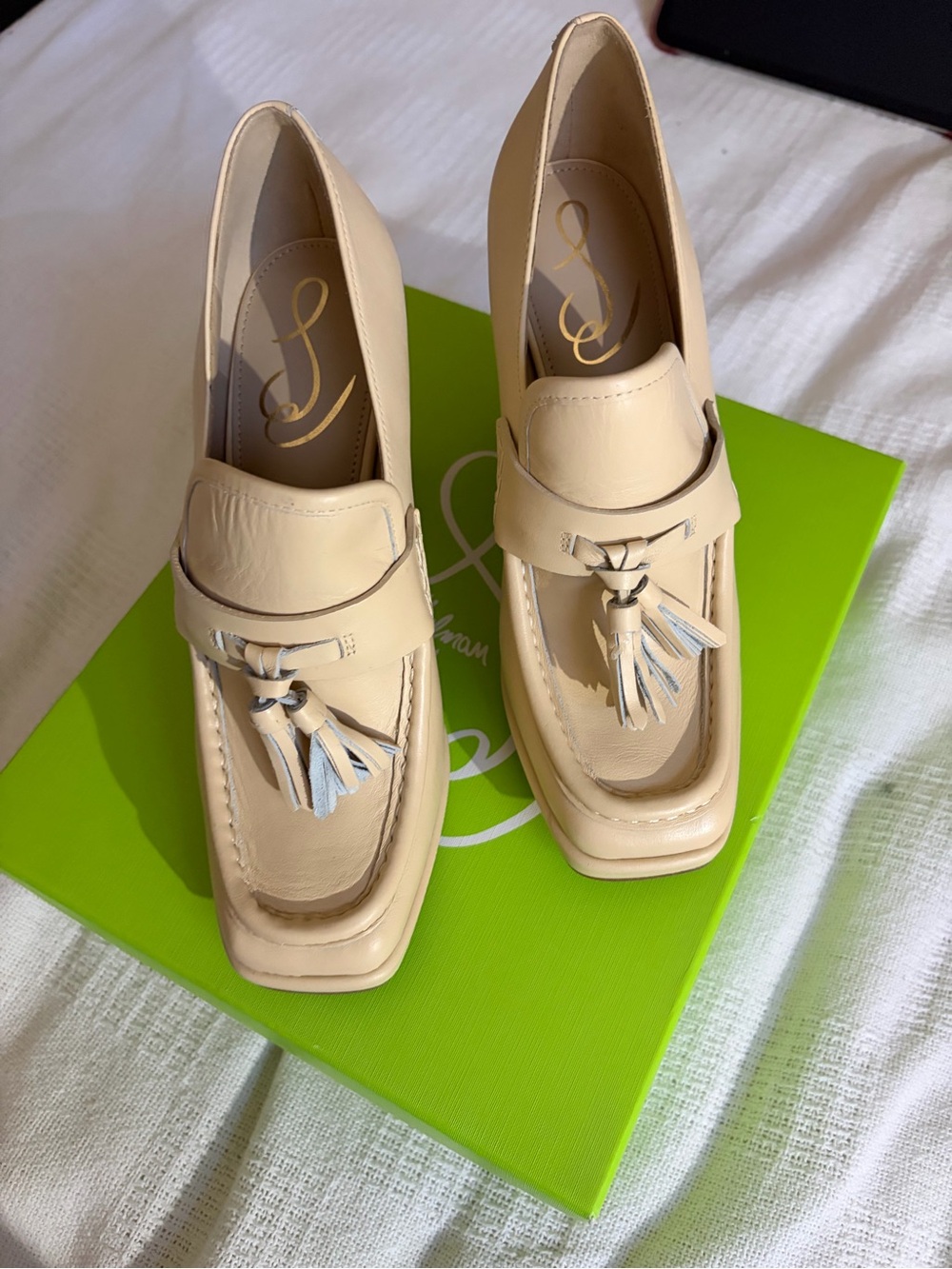 Sam Edelman Jed Heels, Color Eggshell Size 7 NWB - Picture 11 of 12
